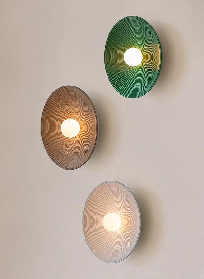 RC Resin Corrugated Wabi-Sabi Sconce
