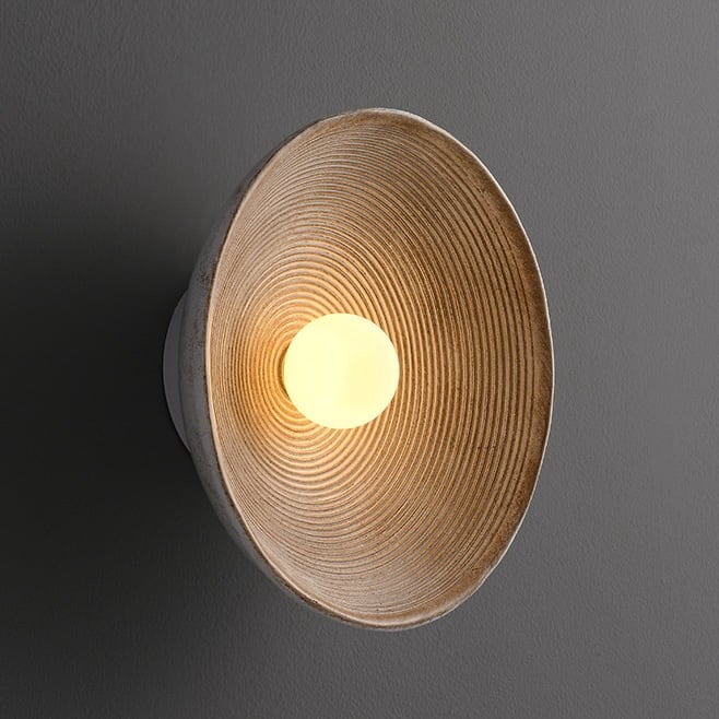RC Resin Corrugated Wabi-Sabi Sconce