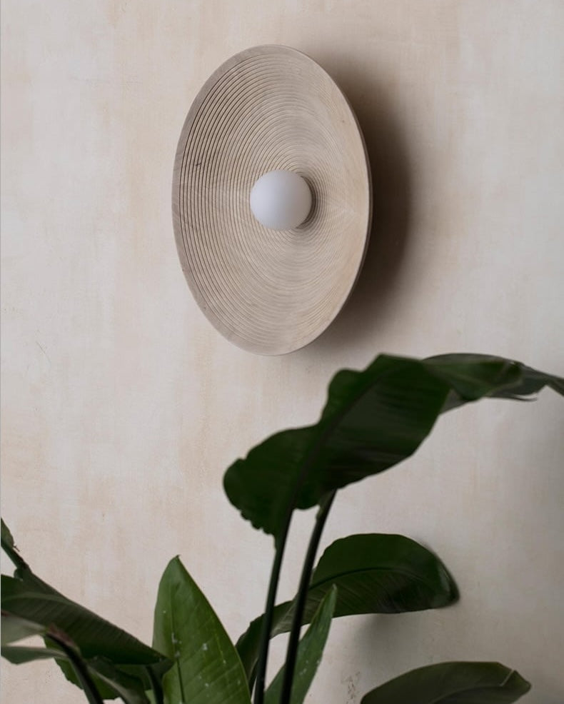 RC Resin Corrugated Wabi-Sabi Sconce