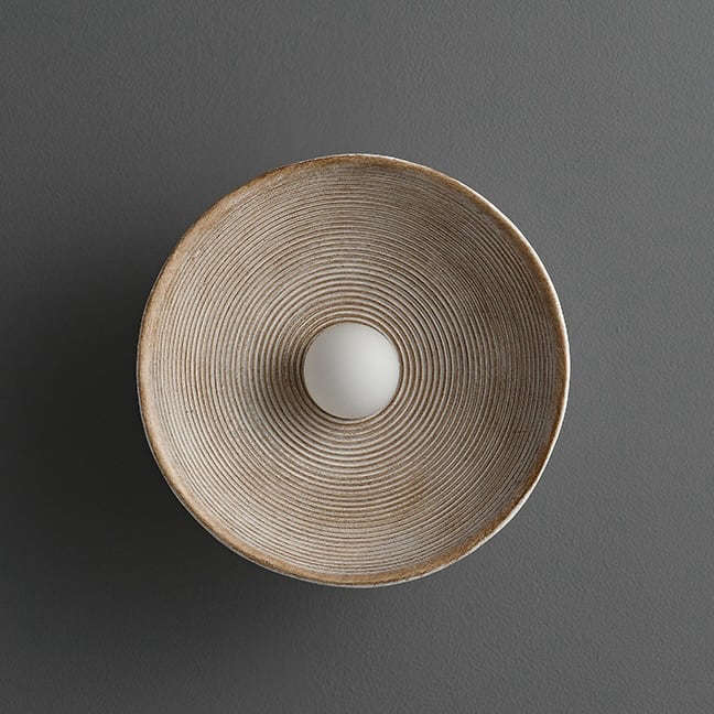 RC Resin Corrugated Wabi-Sabi Sconce