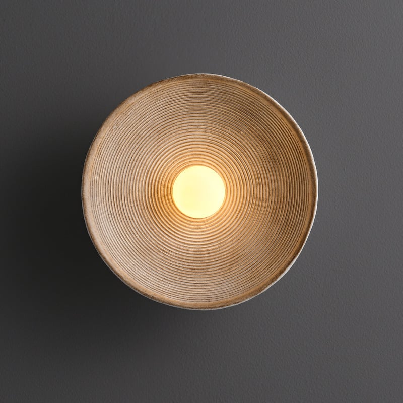 RC Resin Corrugated Wabi-Sabi Sconce