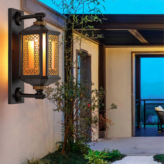 Cylinder Glass Outdoor Wall Sconce