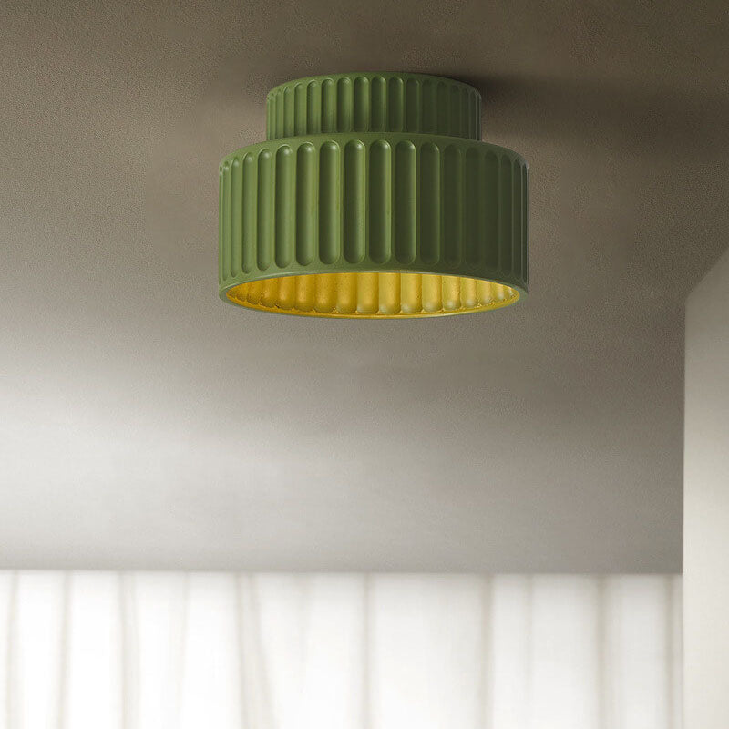 Hand-Sculpted Resin Flush Mount Light
