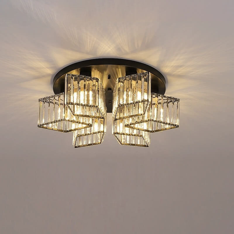Luxury Diamond Crystal Ceiling Light