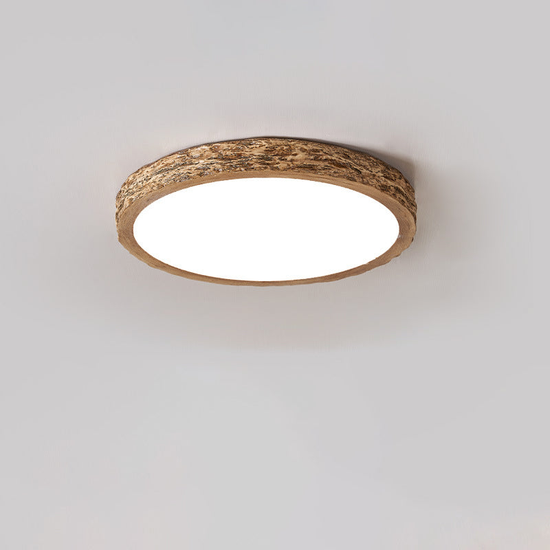 Stone Grain Resin Flush Mount Light