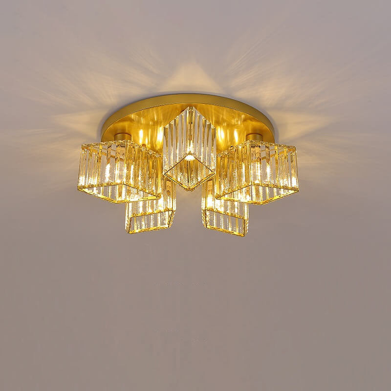 Luxury Diamond Crystal Ceiling Light