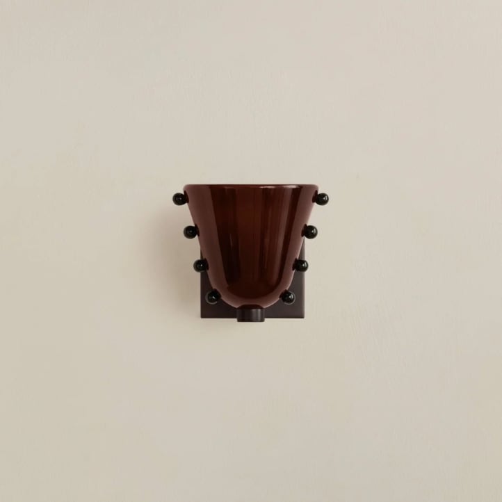 Gemma Brass Glass Sconce