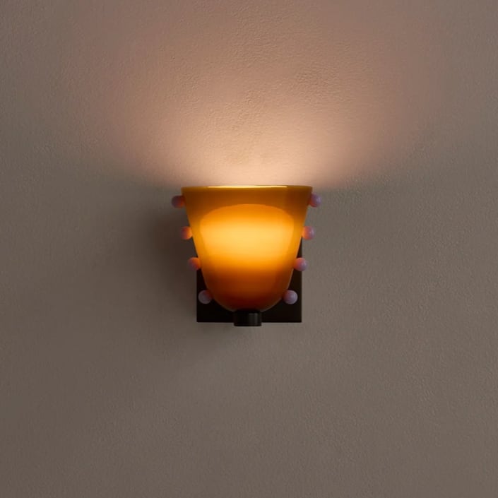 Gemma Brass Glass Sconce