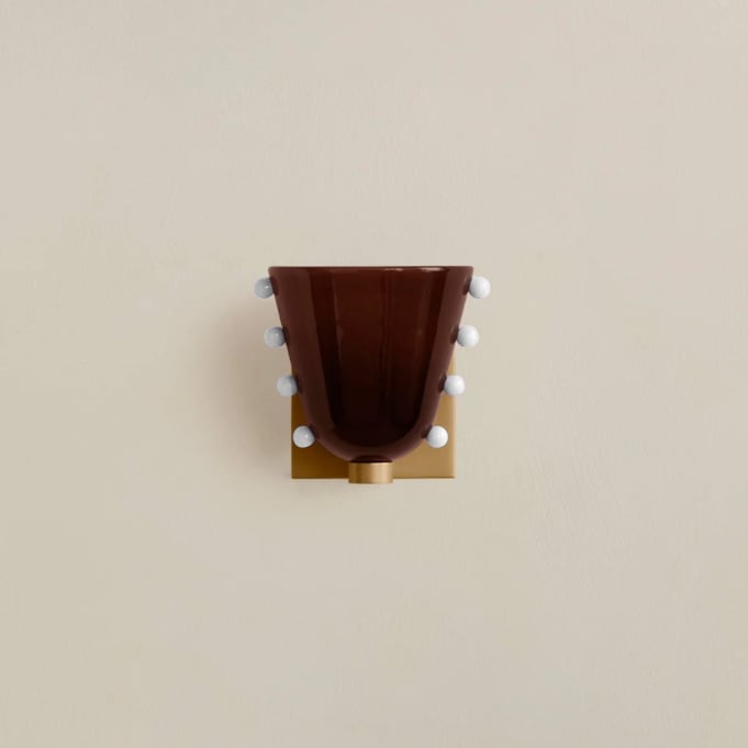 Gemma Brass Glass Sconce