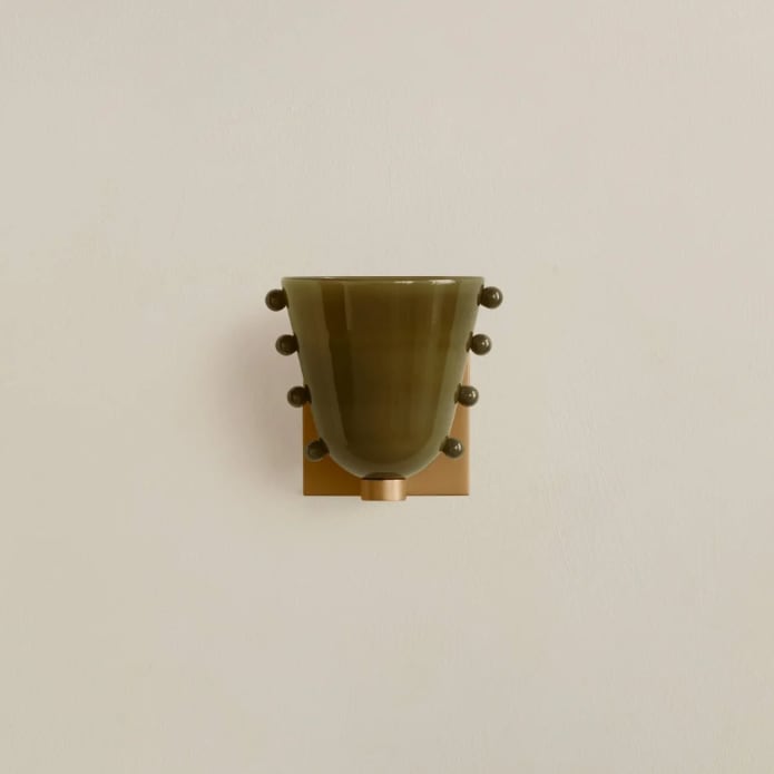 Gemma Brass Glass Sconce