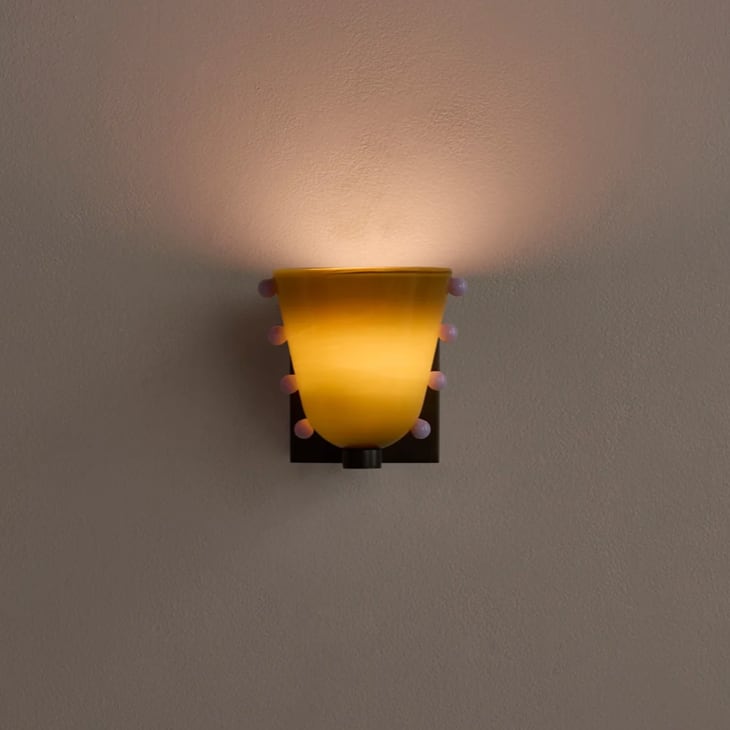 Gemma Brass Glass Sconce