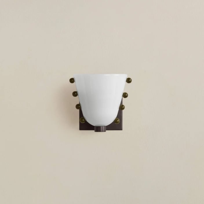 Gemma Brass Glass Sconce