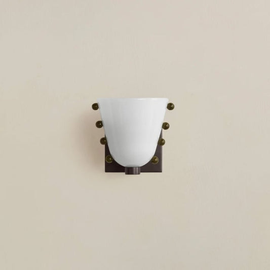 Gemma Brass Glass Sconce