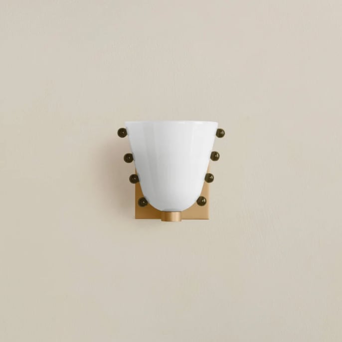 Gemma Brass Glass Sconce