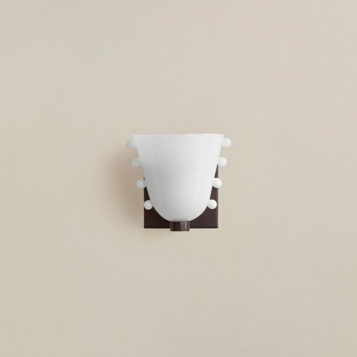 Gemma Brass Glass Sconce