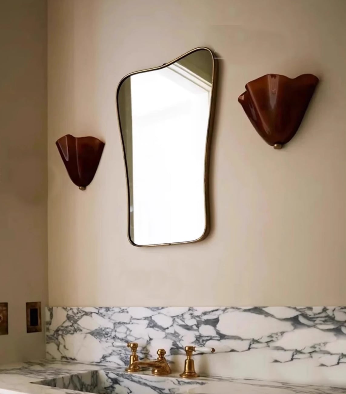 Vera Brass Glass Sconce