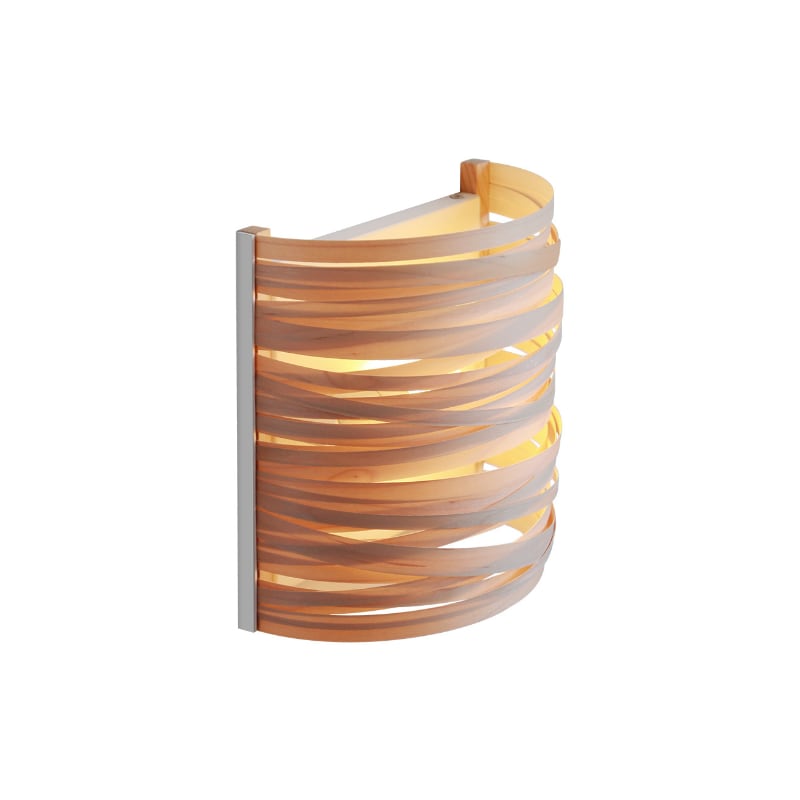Wabi-Sabi Wood & Rattan Sconce