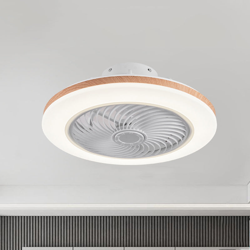 Wood Geometric Ceiling Fan Light