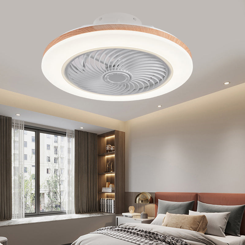Wood Geometric Ceiling Fan Light