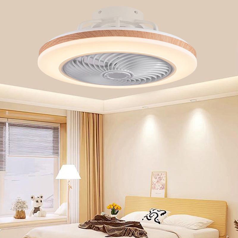 Wood Geometric Ceiling Fan Light