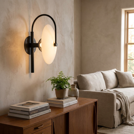 Glass Mist Disc Sconce Type B lifestyle image
