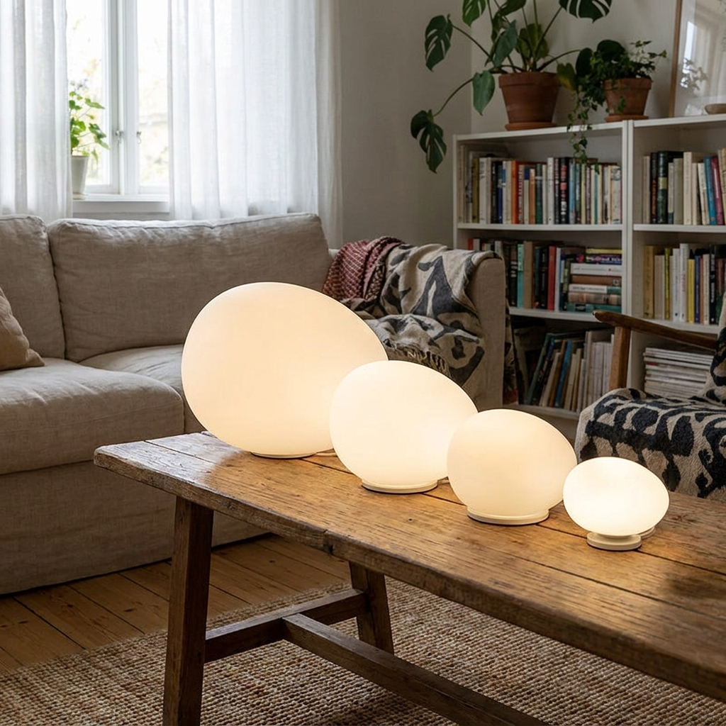 LUNA Pebble Table Lamp lifestyle image