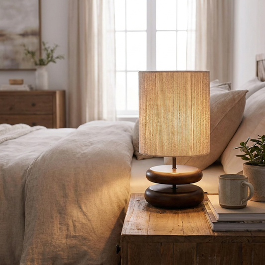 HINOKI Stack Wood Table Lamp lifestyle image
