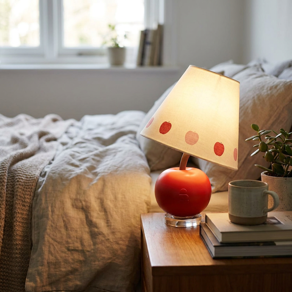 Leaning Apple Table Lamp lifestyle image