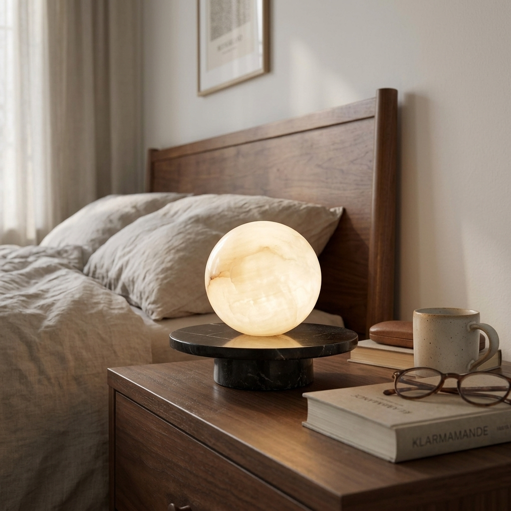MD230mm Spanish Marble Flat Disc Ceiling Wall Lamp lifestyle image