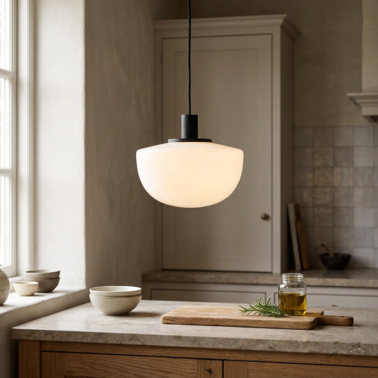 D22/35 Hemisphere Glass Pendant Light lifestyle image