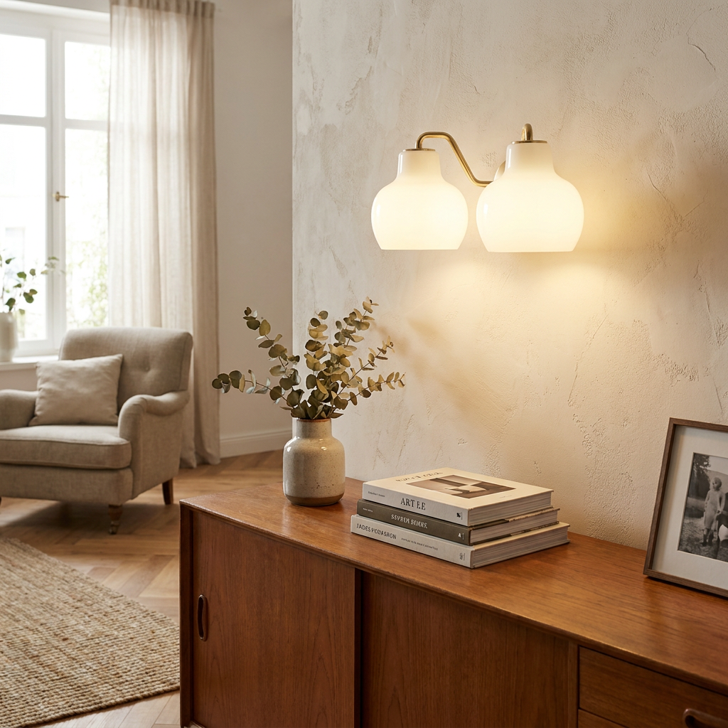VL Cream Glass Sconce lifestyle image