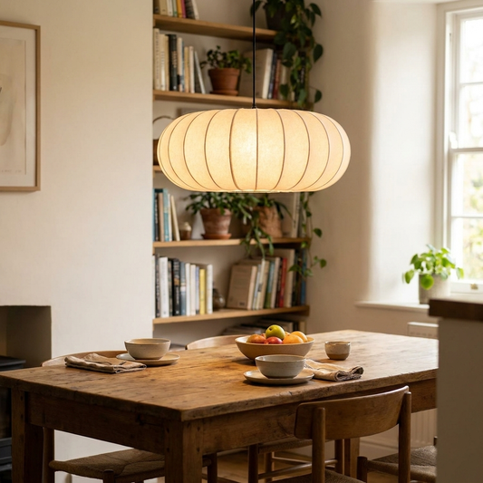 AKARI STYLE Pumpkin Silk Pendant Light lifestyle