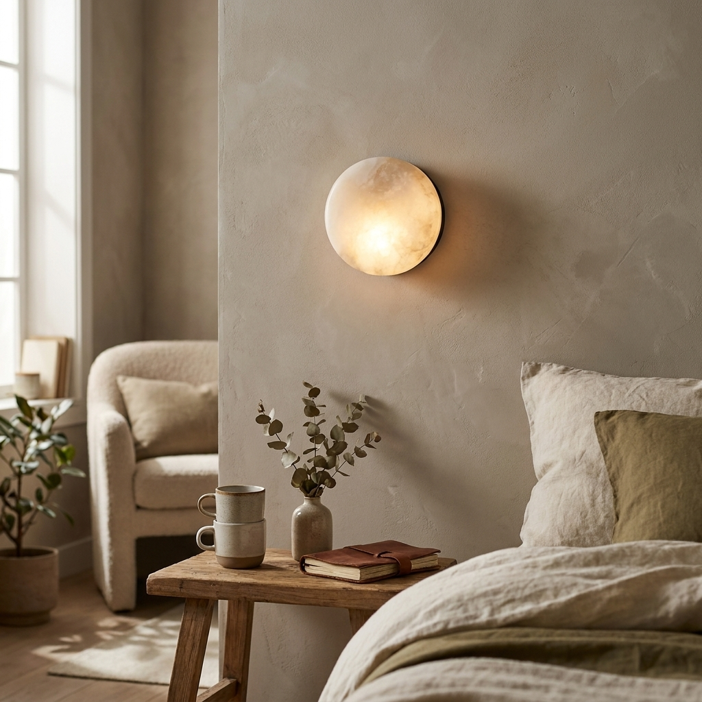 MD14 Spanish Alabaster Ceiling Wall Lamp lifestyle