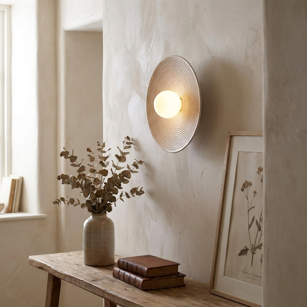 RC Resin Corrugated Sconce lifestyle