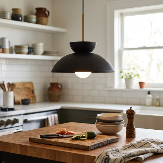 Etou Semi-Sphere Wabi-Sabi Style Resin Pendant lifestyle
