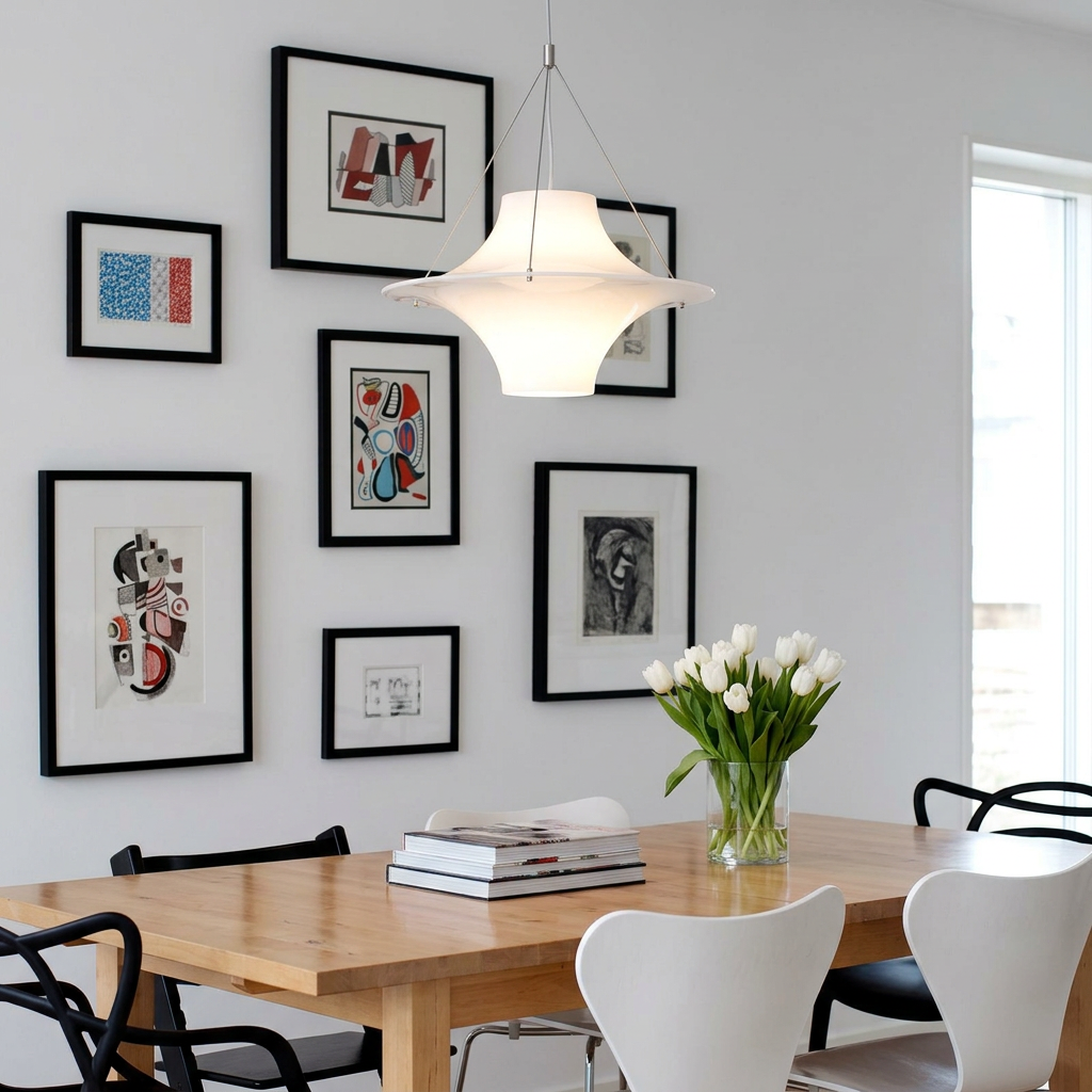 Bauhaus Cream Series UFO-shaped Pendant - lifestyle