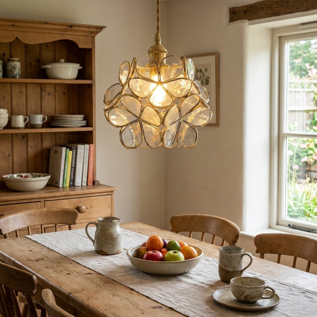 Cherry Blossoms Glass Color Petal Pendant Lamp - lifestyle