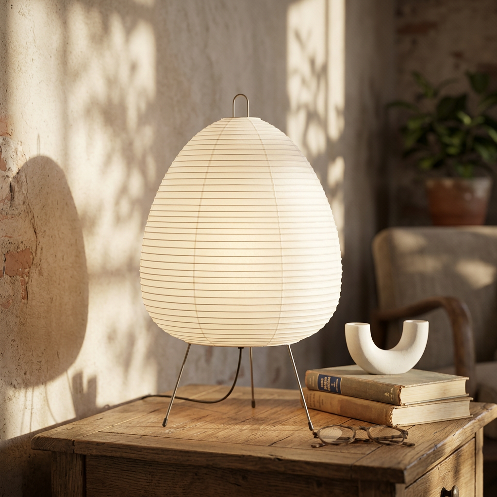 Akari Style Paper Table Lamp - lifestyle