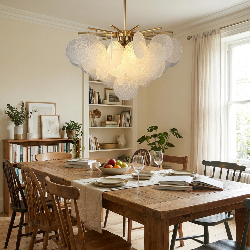 Postmodern Glass Wind Chime Chandelier - lifestyle