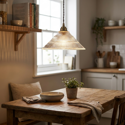 SUBARU Japanese Style Classic Brass Glass Small Pendant Lamp - lifestyle
