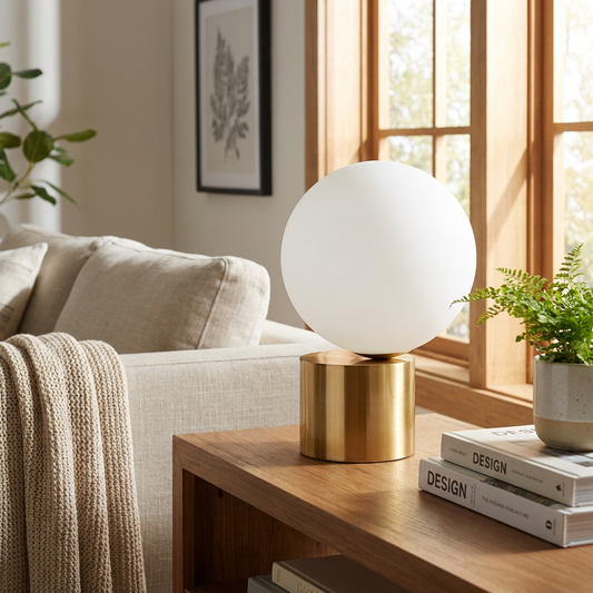 Architectural Collection TOT Glass Table Lamp - lifestyle