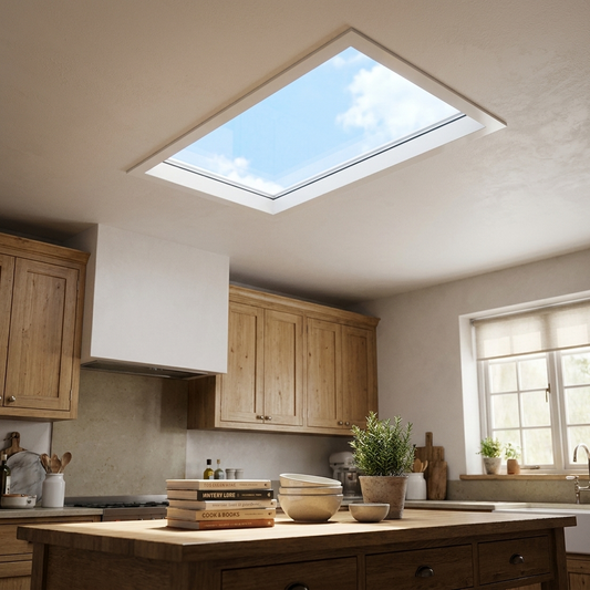 Modern Minimalist Smart Blue Sky Metal LED Flush Mount Ceiling Light - lifestyle