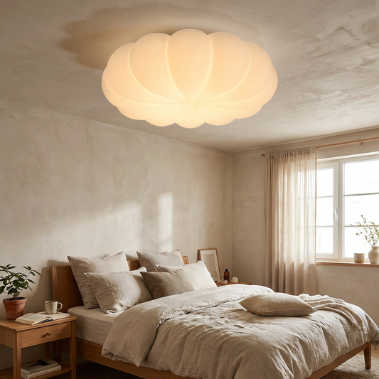 Contemporary Nordic PE Shade Kids Flowers LED Flush Mount Ceiling Light - lifestyle