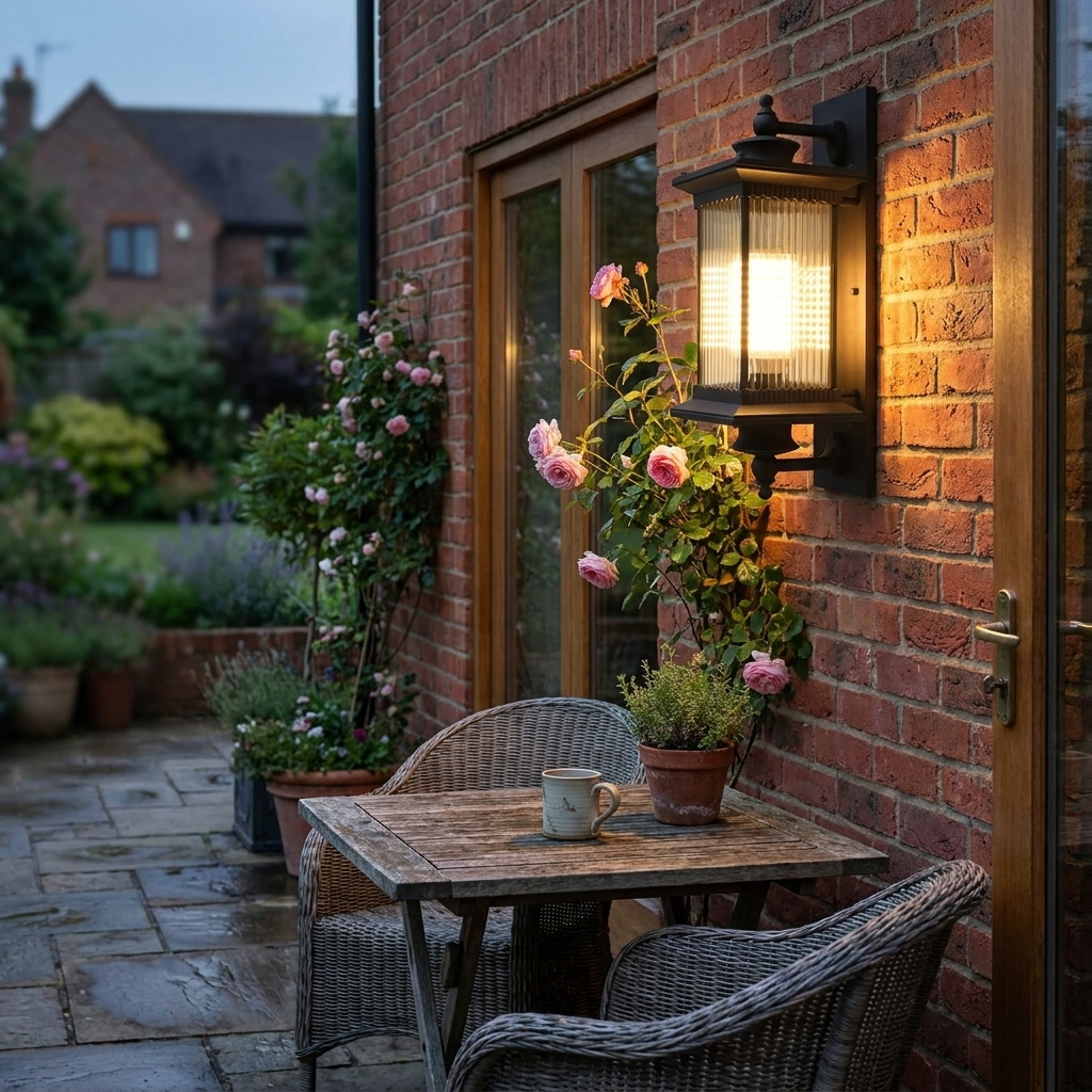 Retro Rectangular 1-Light Outdoor Waterproof Wall Sconce Lamp