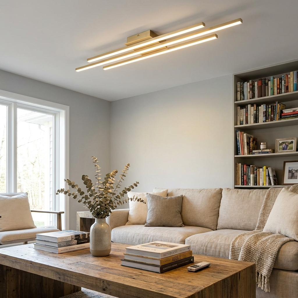 Modern Minimalist Long LED Flush Mount Lighting