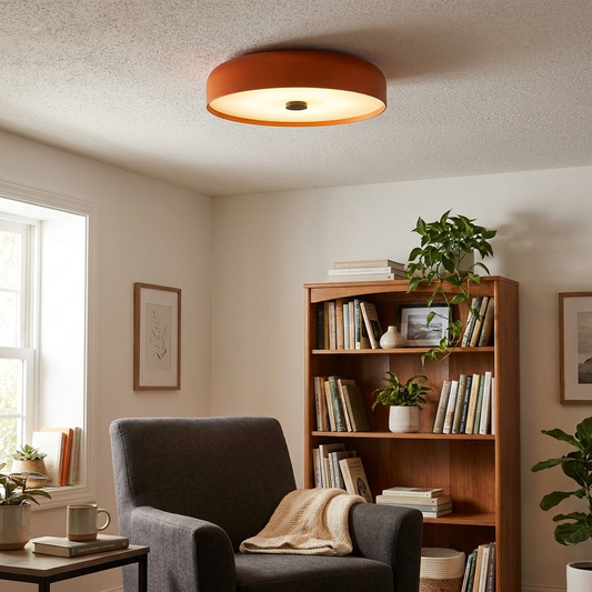 Contemporary Scandinavian Pie Shape Iron Acrylic LED Flush Mount Ceiling Light