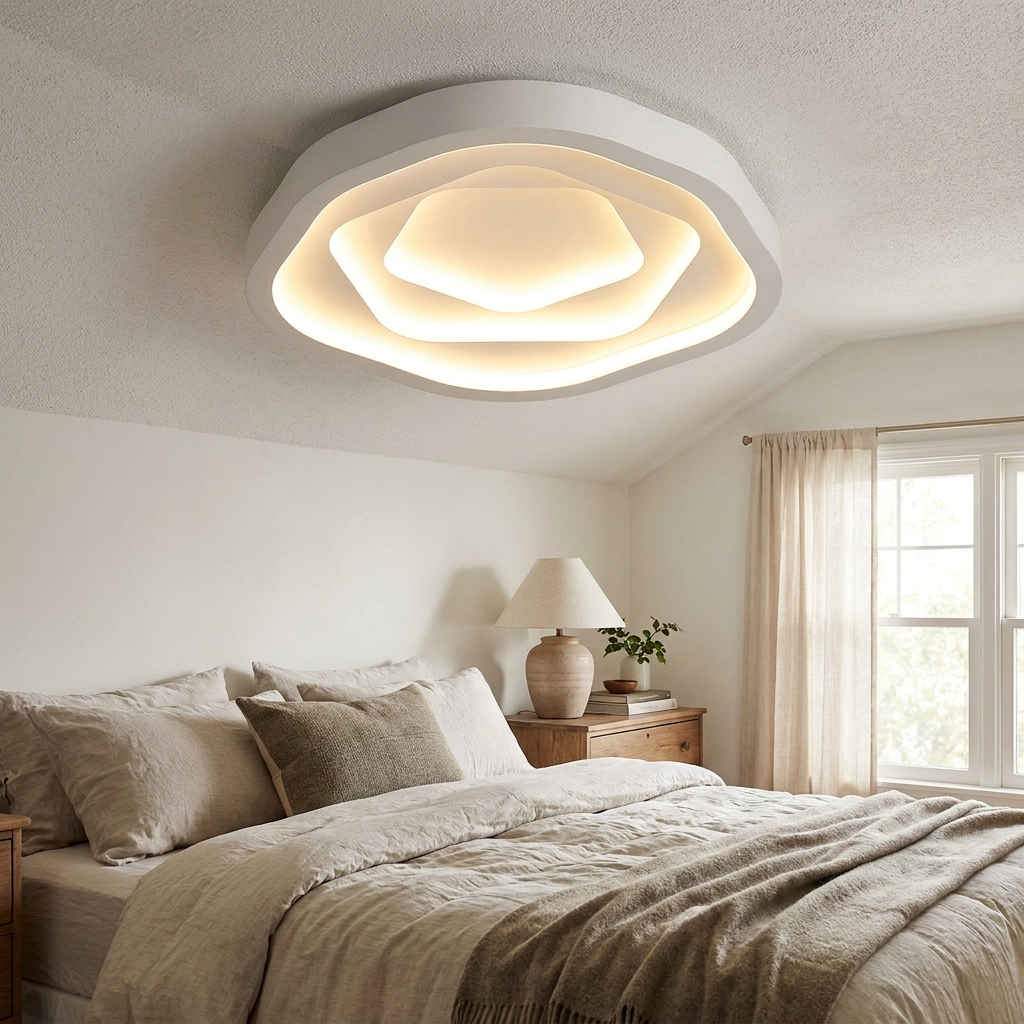 Modern Romantic Rose Shape LED Flush Mount Light Ceiling Light