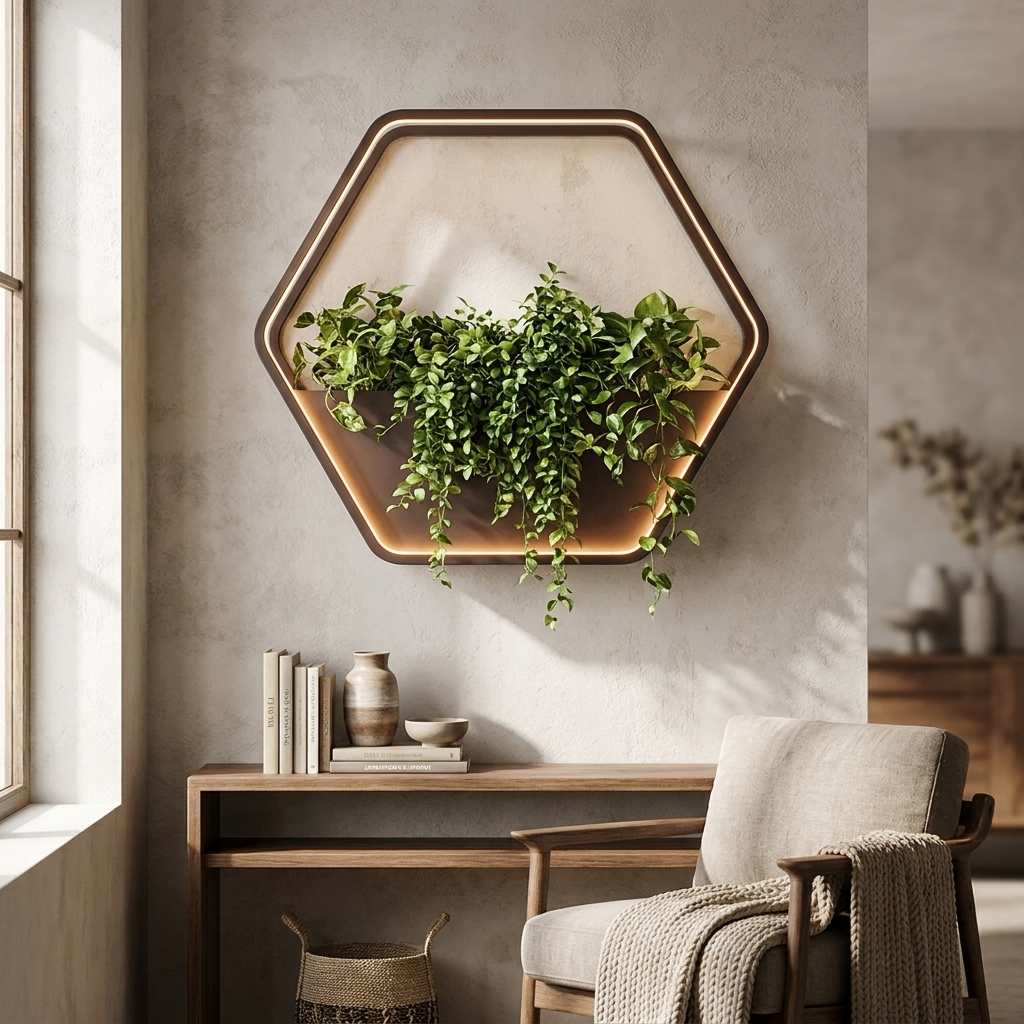 Contemporary Scandinavian Waterproof Round Hexagonal Wall Sconce Lamp
