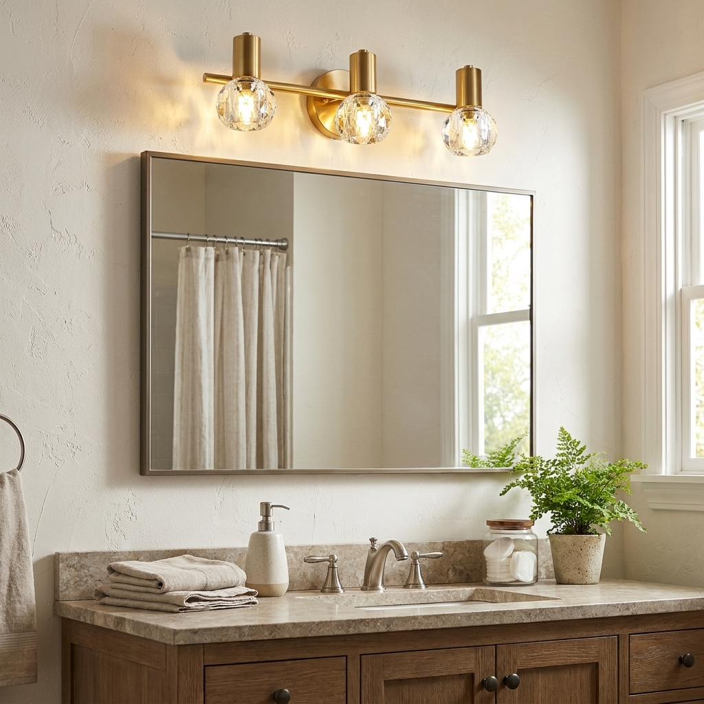 Modern Luxury Cylinder Diamond All Brass Crystal Wall Sconce Lamp